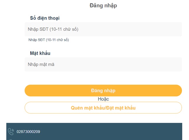 Đăng nhập tài khoản