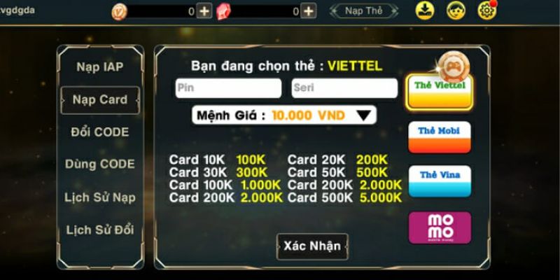 Các bước nạp thẻ bắn cá online nhanh gọn, an toàn